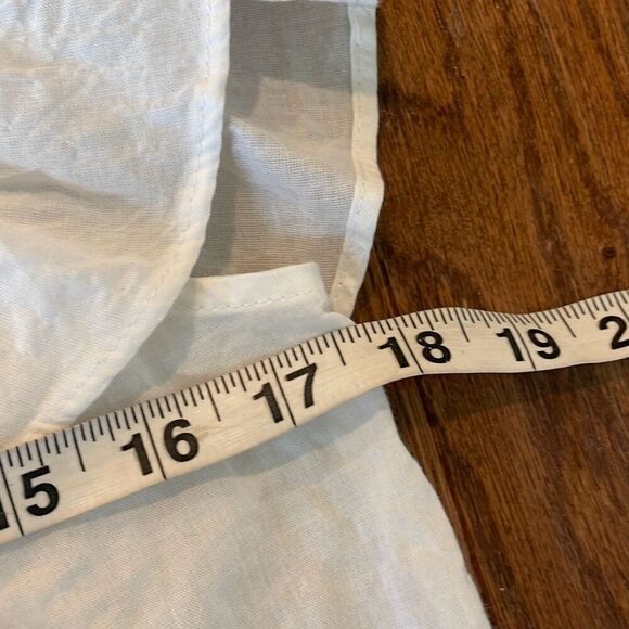 A New Day white ruffled sleeve popover top small - Picture 5 of 8